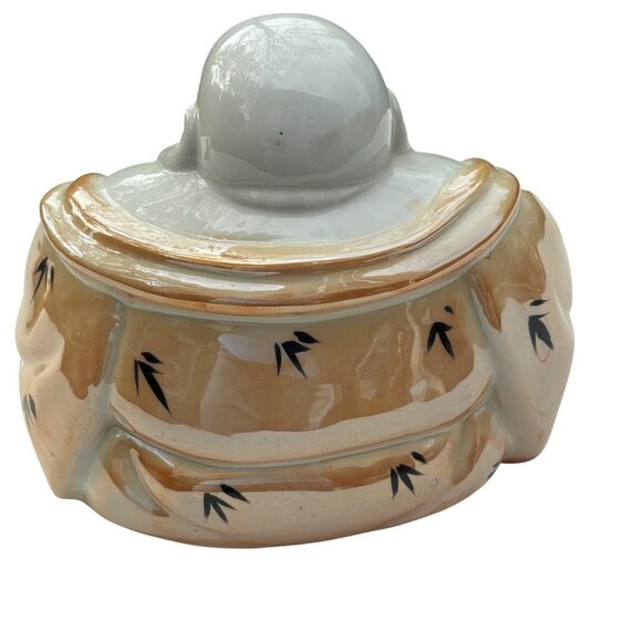 Hand-Painted Ceramic Laughing Buddha Figurine 8.5" Tall - Picture 3 of 8